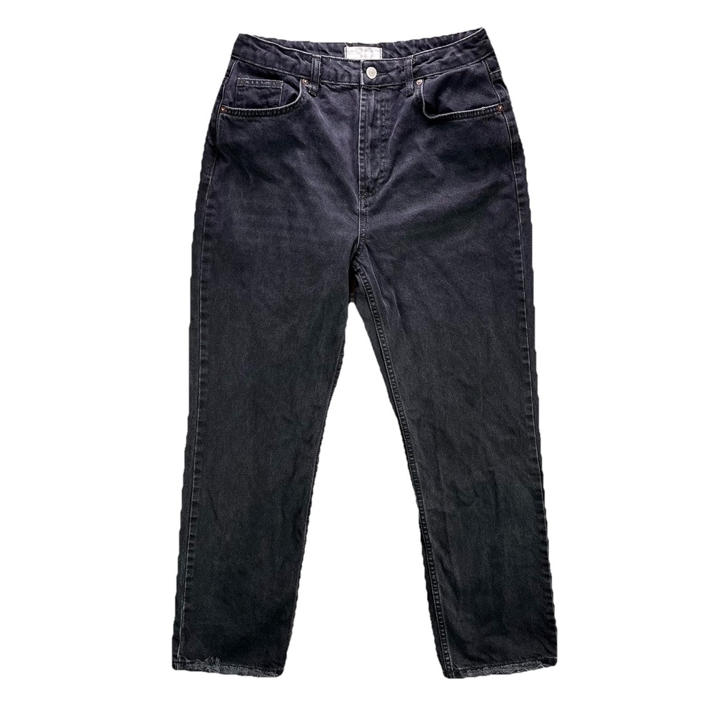 Free People We The Free Jeans Womens 30 Black Raw Hem 100% Cotton Denim 30x28